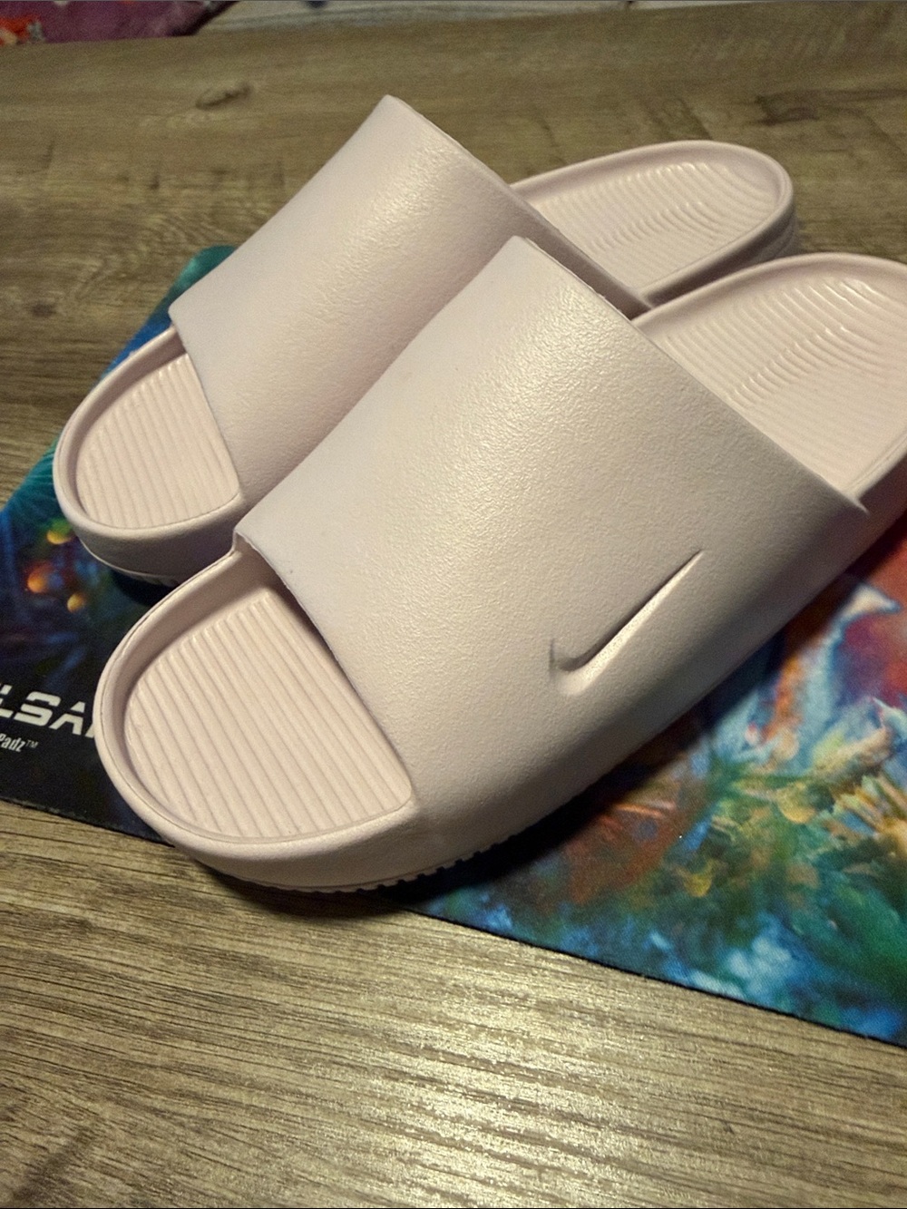 Nike Women's Pale Pink Slide Sandals